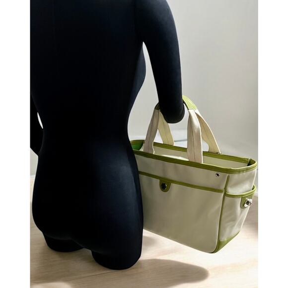 Vintage Coach 6734 Twill Garden Tote Bag & 3431 Twill Field Wristlet - Picture 11 of 16